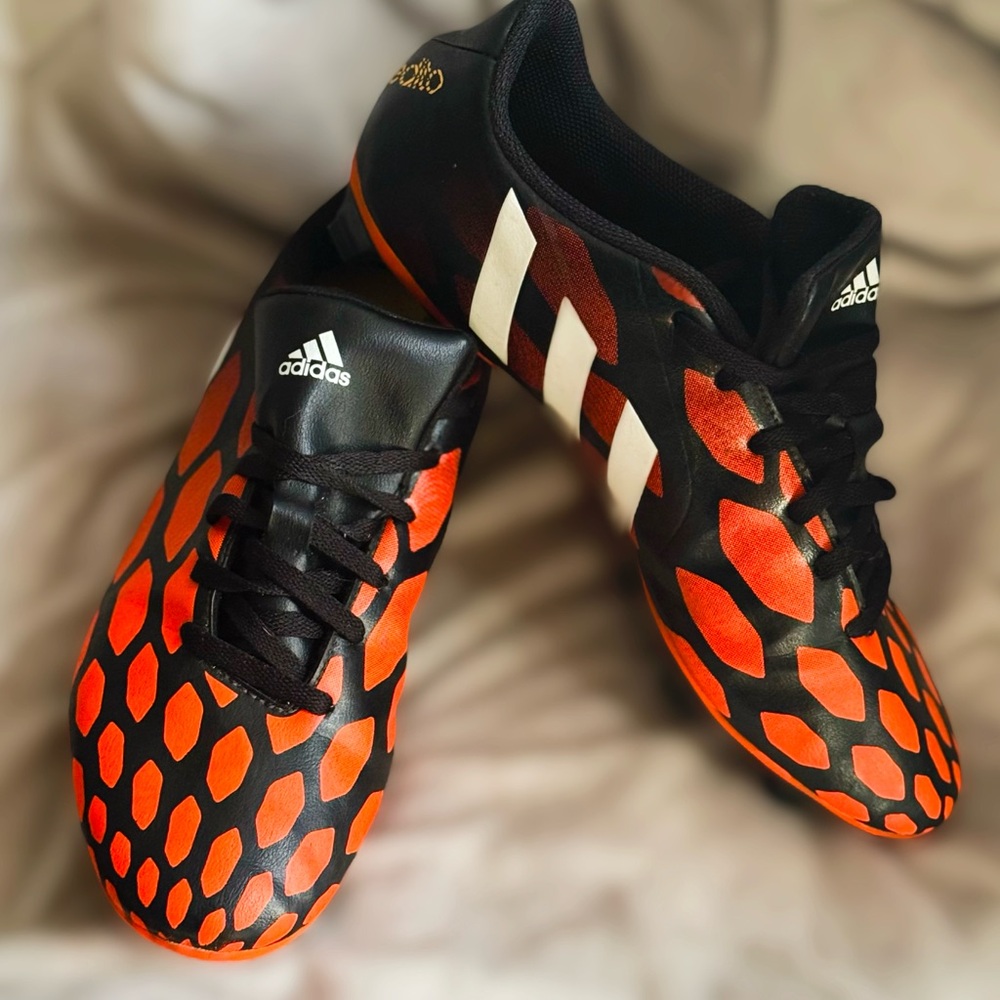 Women’s Adidas Black and Red Predator Soccer Cleats